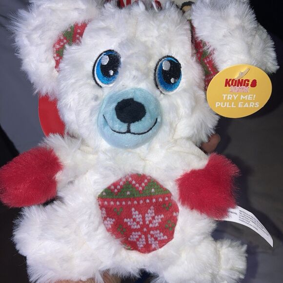 KONG Holiday Scrumplez Dog Toy Tugging Squeaking Interactive Play Hard to Find - Picture 16 of 16